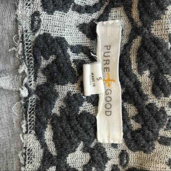 Anthropologie Pure + Good Gray‎ Jacquard-Trimmed Leggings Small Workout Gym - Picture 4 of 6